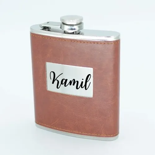 PIERSIÓWKA STAL NIERDZEWNA Z SKÓRZANYM OBSZYCIEM + GRAWER INICJAŁY URODZINY na Arena.pl