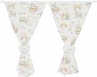 2 x ZASŁONY ZASŁONKI DO POKOJU DZIECKA OZDOBNE + KOKARDA 155cm 2szt BABYMAM