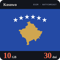 Karta eSIM Internet Kosowo 10 GB na 30 dni - bez rejestracji