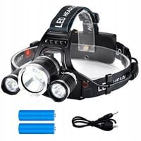 LATARKA CZOŁOWA LED LAMPKA CZOŁOWKA MOCNY AKUMULATOR USB NA CZOŁO NA GŁOWE