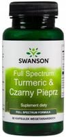 Swanson Turmeric Czarny pieprz 60 kapsułek Piperyna Kurkuma Odchudzanie