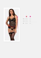 860-cor-1 gorset i stringi czarny s/m