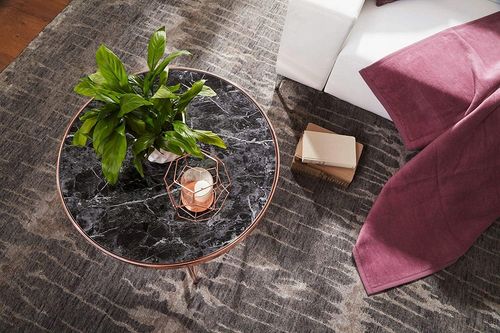 STOLIK MIEDŹ HARTOWANE SZKŁO GLAMOUR marmur na Arena.pl