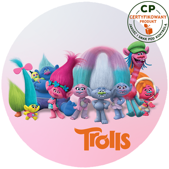 Opłatek na tort Trolls Trole zdjęcie 1