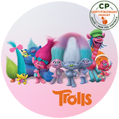 Opłatek na tort Trolls Trole