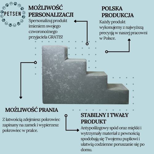 Schody SCHODKI dla psa 4 stopnie GRAWER gratis na Arena.pl