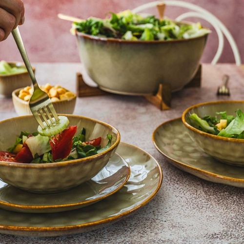 komplet obiadowy ombres dla 6 osób 18 elem. light brown na Arena.pl