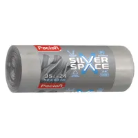 Worki z taśmą 35L 24 szt Paclan Silver Space srebrny