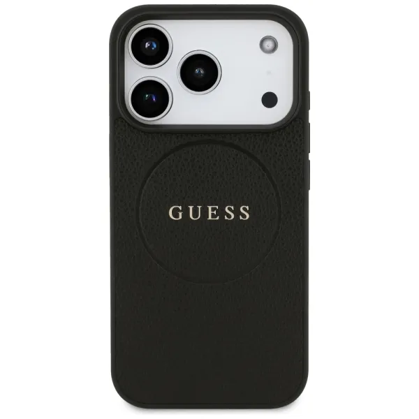 etui guess grained ring magsafe do iphone 17 pro - czarne zdjęcie 3