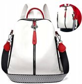 Skórzany Plecak Biały Damski - Elegancki i Pojemny