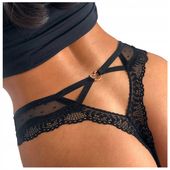 STRINGI damskie KORONKOWE sexy majtki seksowna BIELIZNA DAMSKA czarne