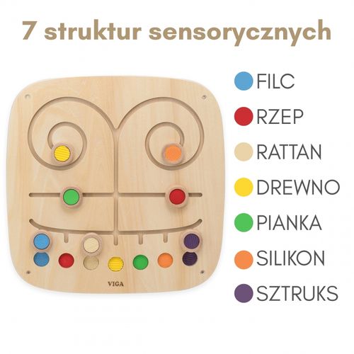 DLA DZIECI  TABLICA SENSORYCZNA Z LABIRYNTEM na Arena.pl