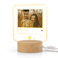 LAMPKA LED statuetka ze zdjęciem piosenka na WALENTYNKI NADRUK
