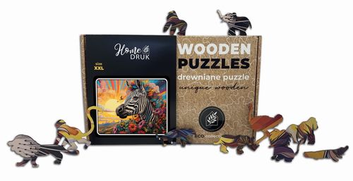 Puzzle Drewniane dla dzieci i dorosłych ColorfullZebra Zebra 250 el na Arena.pl