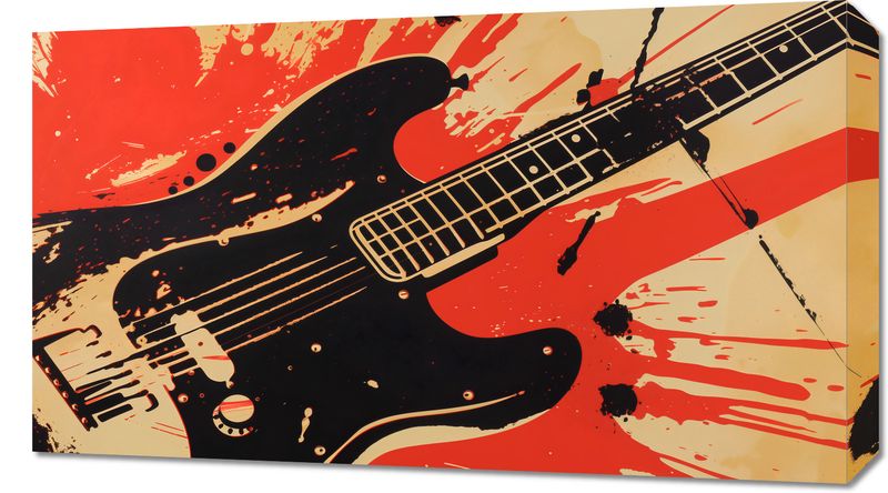 Obraz 70x40cm Gitara Elektryczna zdjęcie 1