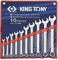 KOMPLET KLUCZY PŁASKO-OCZKOWYCH 10 SZTUK 8-24MM 1210MR KING TONY