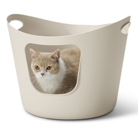 SAVIC Flex a Loo Kuweta toaleta kota otwarta beżowa kremowa 48,5 cm