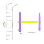 dostawka wydłużająca drabinkę 1 szczebel - fioletowy