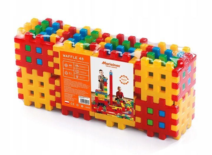 MARIOINEX KLOCKI WAFLE KOSTKA 48 ELEMENTY zdjęcie 4