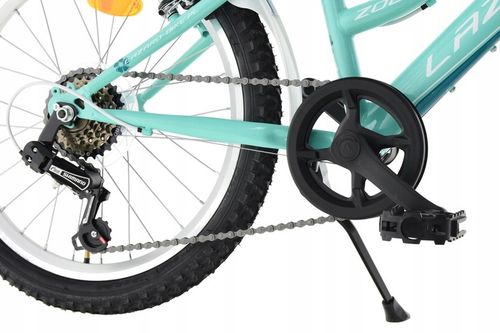 Rower Dziecięcy MTB 20'' LAZARO ZOE 6 BIEGÓW SHIMANO MIĘTA KOSZYK na Arena.pl