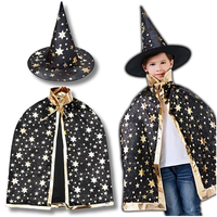 strój czarodzieja magika halloween kostium peleryna + kapelusz