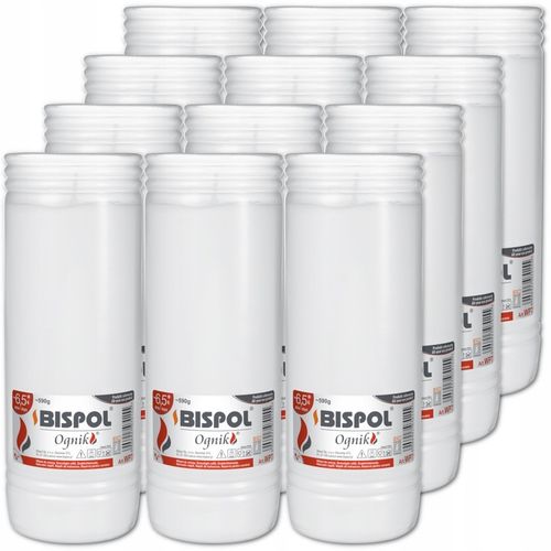 Wkłady do zniczy parafinowe BISPOL WP7 156h 12szt na Arena.pl