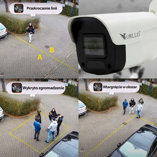 Zestaw Monitoringu 4 Kamery IP POE Zewnętrzne ORLLO ECO BULLET 4xLAN GRATIS na Arena.pl