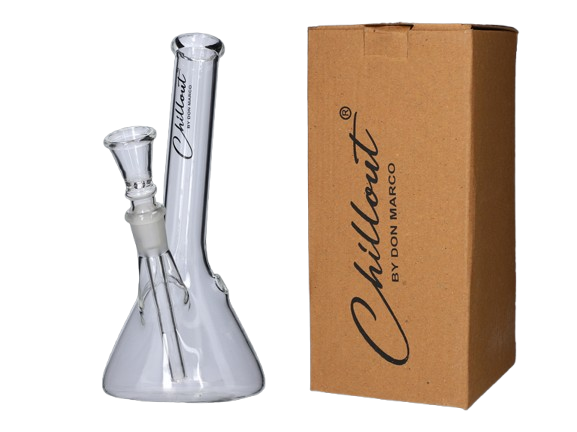 Bongo szklane Chillout 20 cm | Klasyczna fajka wodna z dzbankową bazą zdjęcie 1
