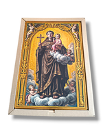 Obraz Święty Antoni Z Dzieciątkiem Jezus 3D Na Drewnie 28X19,5 Cm