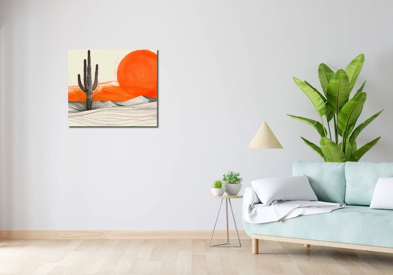 Obraz 70x60cm Kaktus Saguaro zdjęcie 2