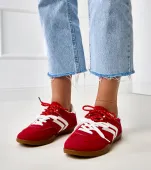 Czerwone sneakersy trampki damskie z wstawką Malkan 38