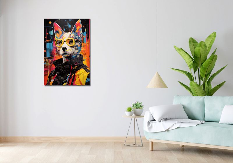 Obraz 60x90cm Kot w Miejskim Stylu zdjęcie 2