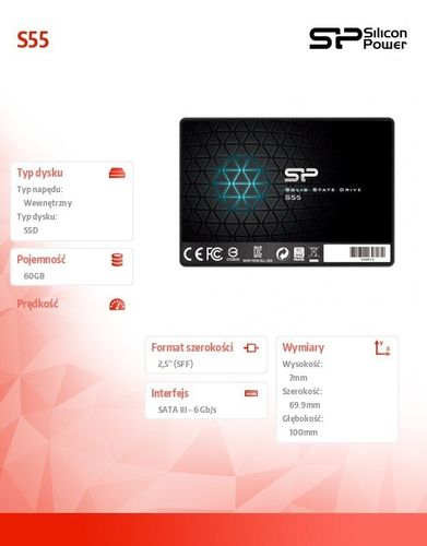 SSD SLIM S55 60GB 2,5 SATA3 na Arena.pl