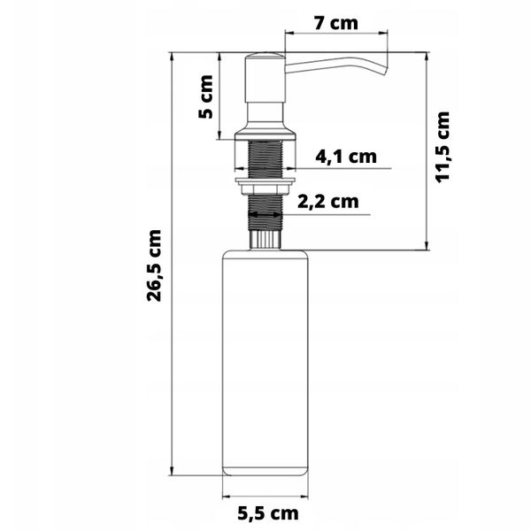 Dozownik nablatowy mydła płynu do naczyń gold zdjęcie 10