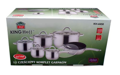 GARNKI KiNGHOFF JUMBO SILVER 12 ELE KH-4450 na Arena.pl