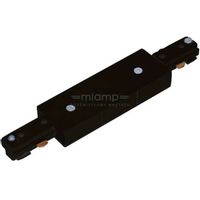 Środkowy ŁĄCZNIK szynoprzewodu LSU/CZ Orlicki Design do szyny natynkowej 1-fazowej 230V czarny