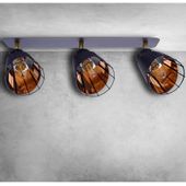 Spot LAMPA sufitowa RICK ML5567 Milagro metalowa OPRAWA industrialne reflektorki druciane na listwie czarne złote