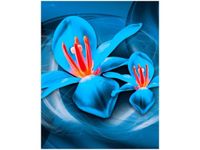 40X50CM NIEBIESKIE KOSMICZNE KWIATY JAKUB BANAŚ OBRAZ