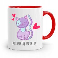 Kubek Czerwony Dla Babci Kocham Cię Babuniu Z Nadrukiem Ze Zdjęciem
