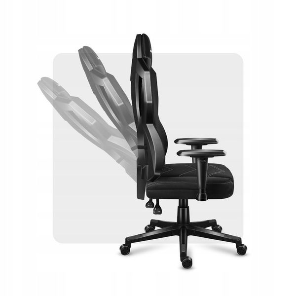 STYLOWY Fotel Gamingowy HUZARO Combat 6.2 Black z Oświetleniem RGB LED zdjęcie 4