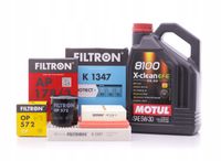 2X FILTRON ZESTAW FILTRÓW OLEJ MOTUL EFE 5W30 4L TOYOTA AYGO II CITROEN C1