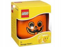 Duża Głowa Dynia – Pojemnik na Klocki, Halloween, Oryginalny Organizer LEGO