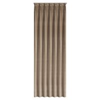 Zasłona MELANIE ciemnobeżowa 80x270 cm welwetowa matowa flex system