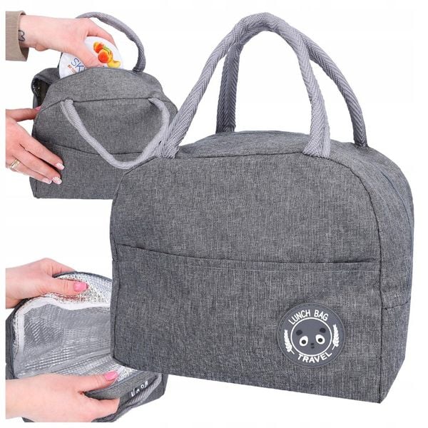 TORBA TERMICZNA śniadaniowa do pracy na jedzenie lunch torebka plażowa zdjęcie 1