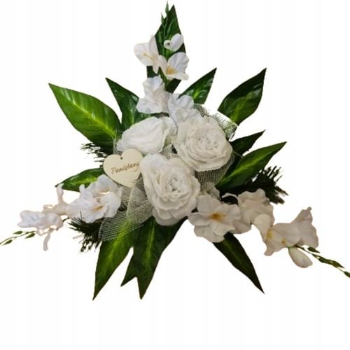 STROIKI NA CMENTARZ kompozycja stroik na grób kwiaty sztuczne w doniczce na Arena.pl