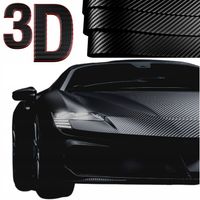 CARBON 3D FOLIA SAMOCHODOWA WŁÓKNO WĘGLOWE OKLEINA DO KOKPITU KAROSERII 2m