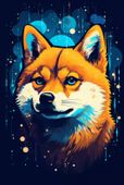Plakat 68x101cm Lisek w Kosmosie