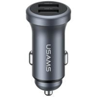 ładowarka samochodowa usams cc320        aluminium 2.4a 2xusb-a