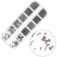 1000x MollyNails Kasetka z ozdobami bulion czarny black