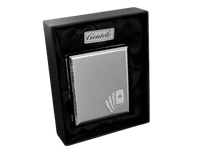 Srebrna Papierośnica z Kartami w Opakowaniu Prezentowym Gentelo